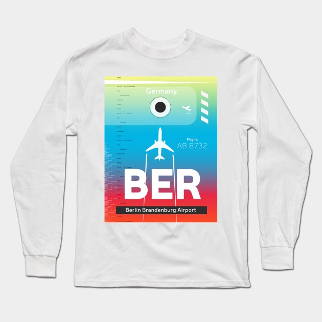 BER BERLIN AIRPORT Long Sleeve T-Shirt by Woohoo